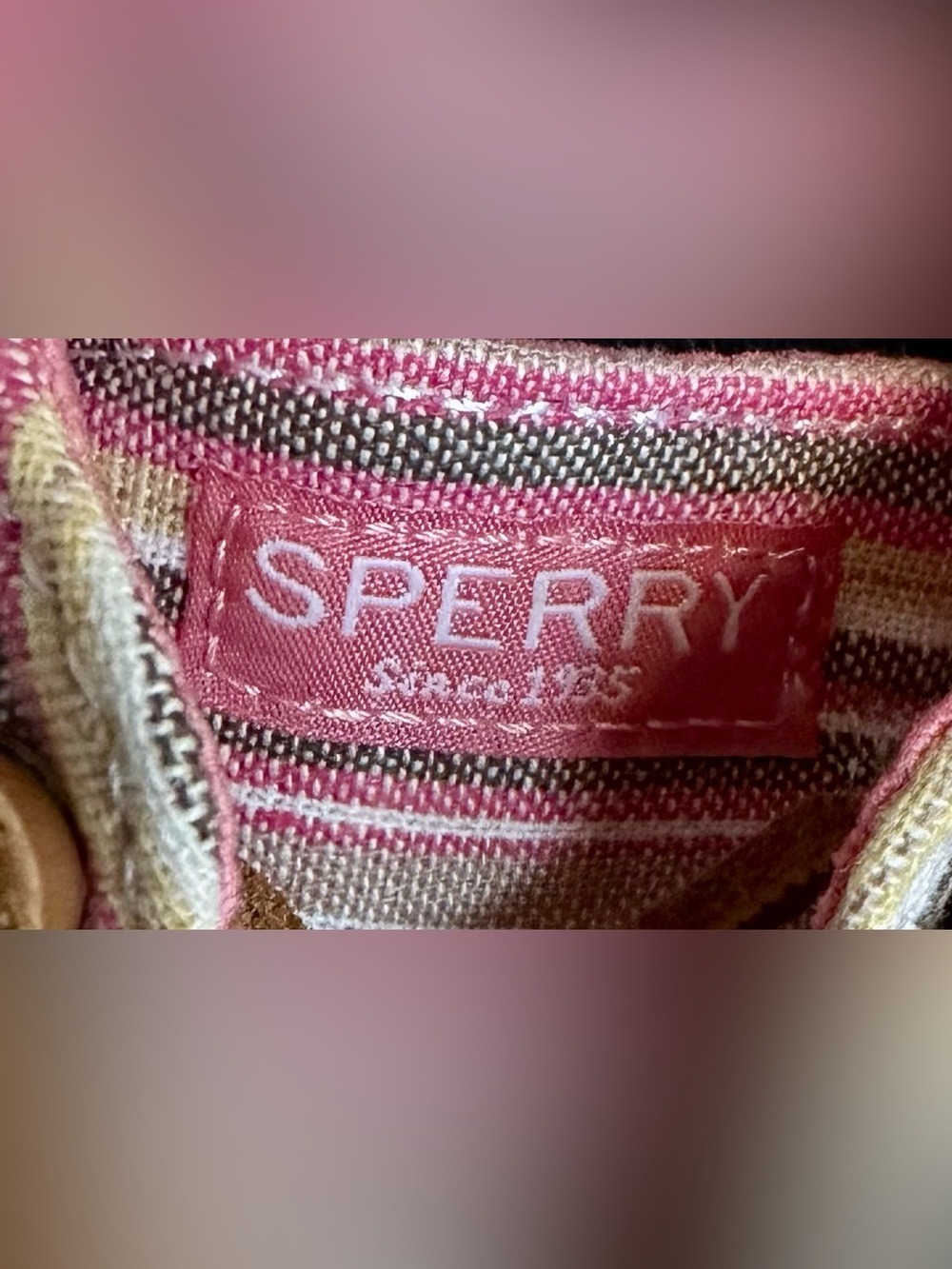 Sperry Top-Sider Pier Wave LTT Multicolor Striped Canvas Sneakers - Size 6.5 - Picture 5 of 13